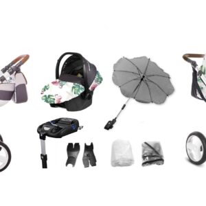 Alternative view of Flamingo Pattern Pram Pushchair 2 in 1 – BabyActive Mommy Travel System