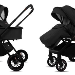 Black 3 in 1 Pushchair – BabyLux Castor Travel System
