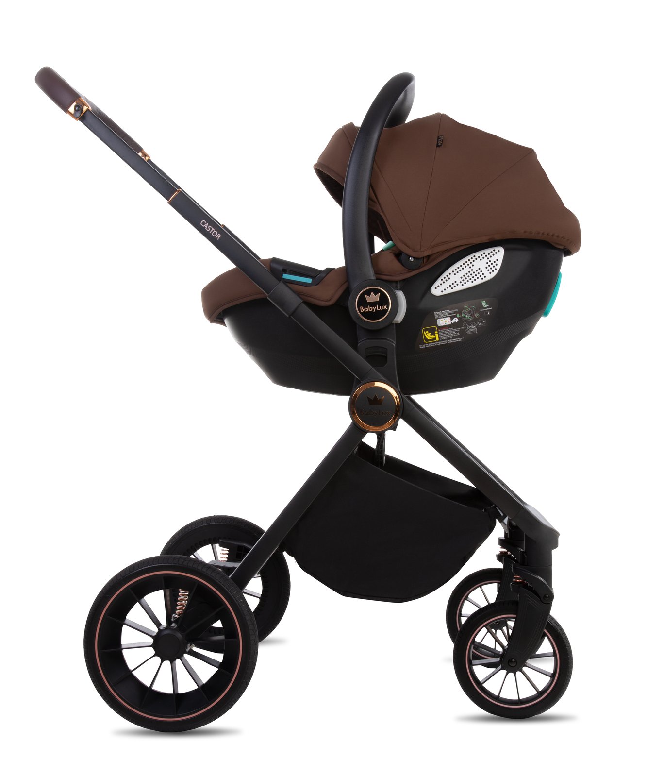 Brownie 3 in 1 Pushchair – BabyLux Castor Travel System - Εικόνα 3