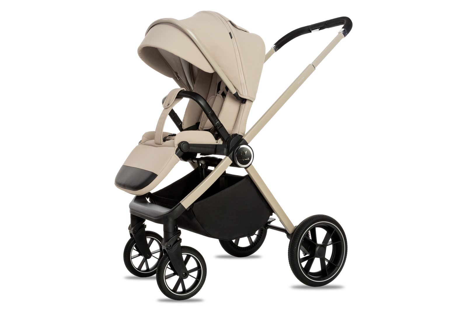 Beige 3 in 1 Pushchair – BabyLux Gavia Travel System - obrazek 5