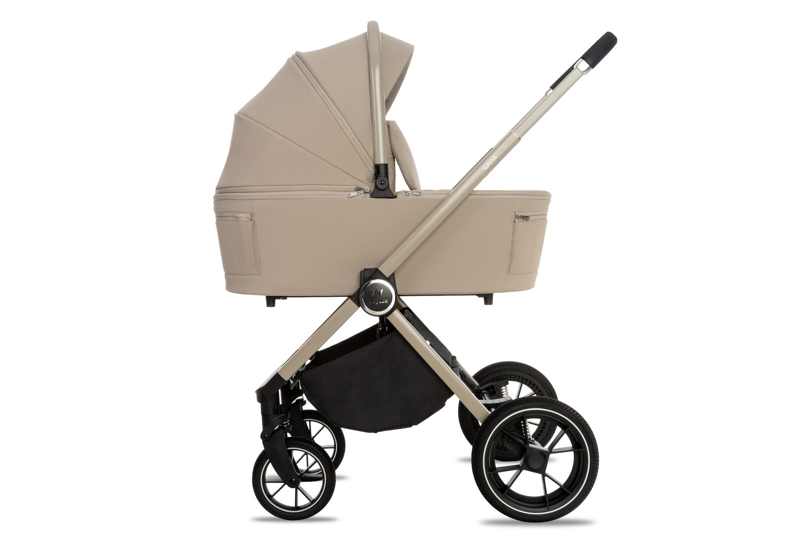 Beige 3 in 1 Pushchair – BabyLux Gavia Travel System - obrazek 7