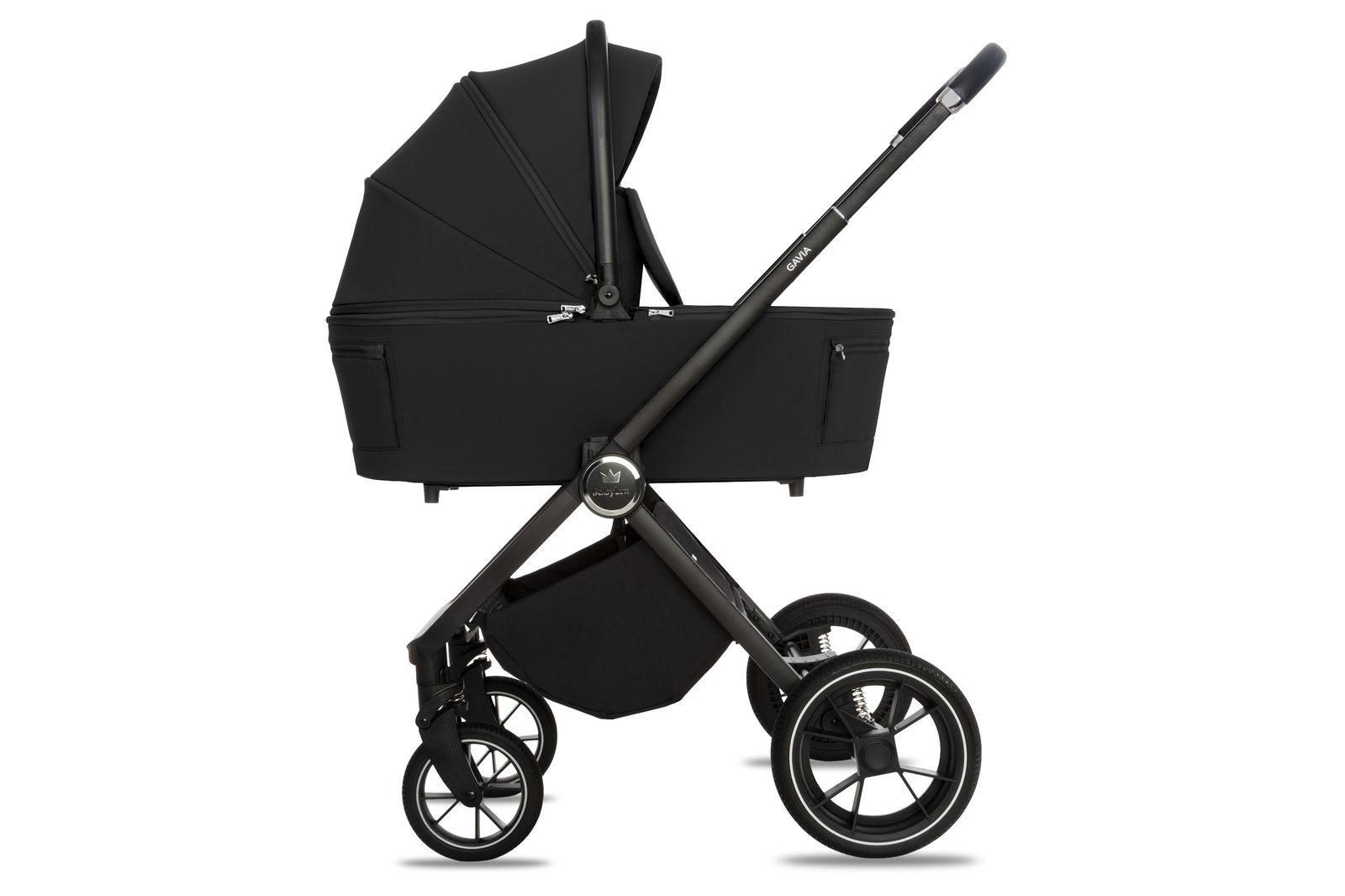Black 3 in 1 Pushchair – BabyLux Gavia Travel System - obrazek 7