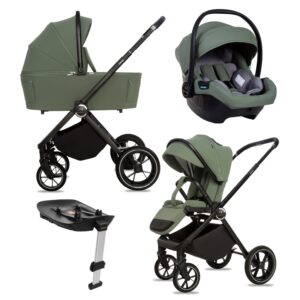 Green 3 in 1 Pushchair – BabyLux Gavia Travel System
