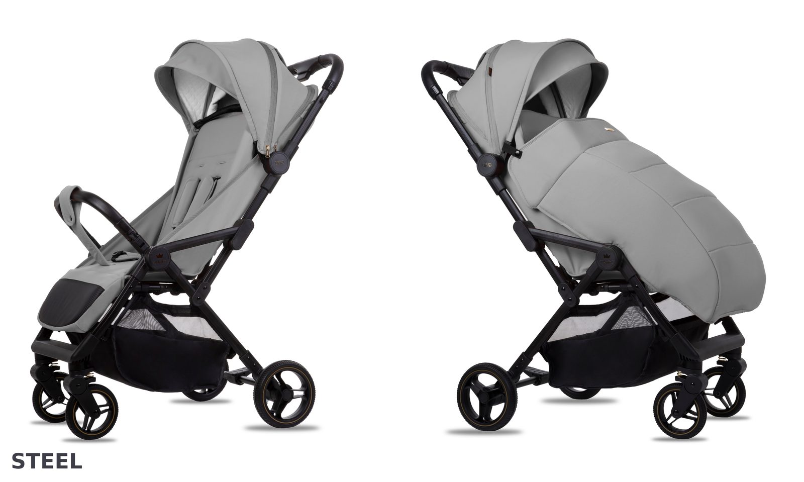 Grey 2 in 1 Pushchair – BabyLux Giau Travel System