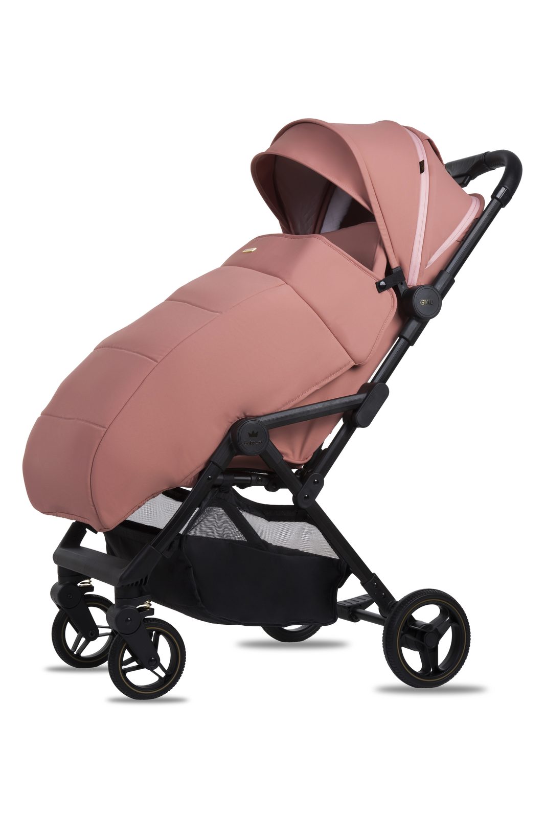 Salmon Pink 2 in 1 Pushchair – BabyLux Giau Travel System - Obrázek 2