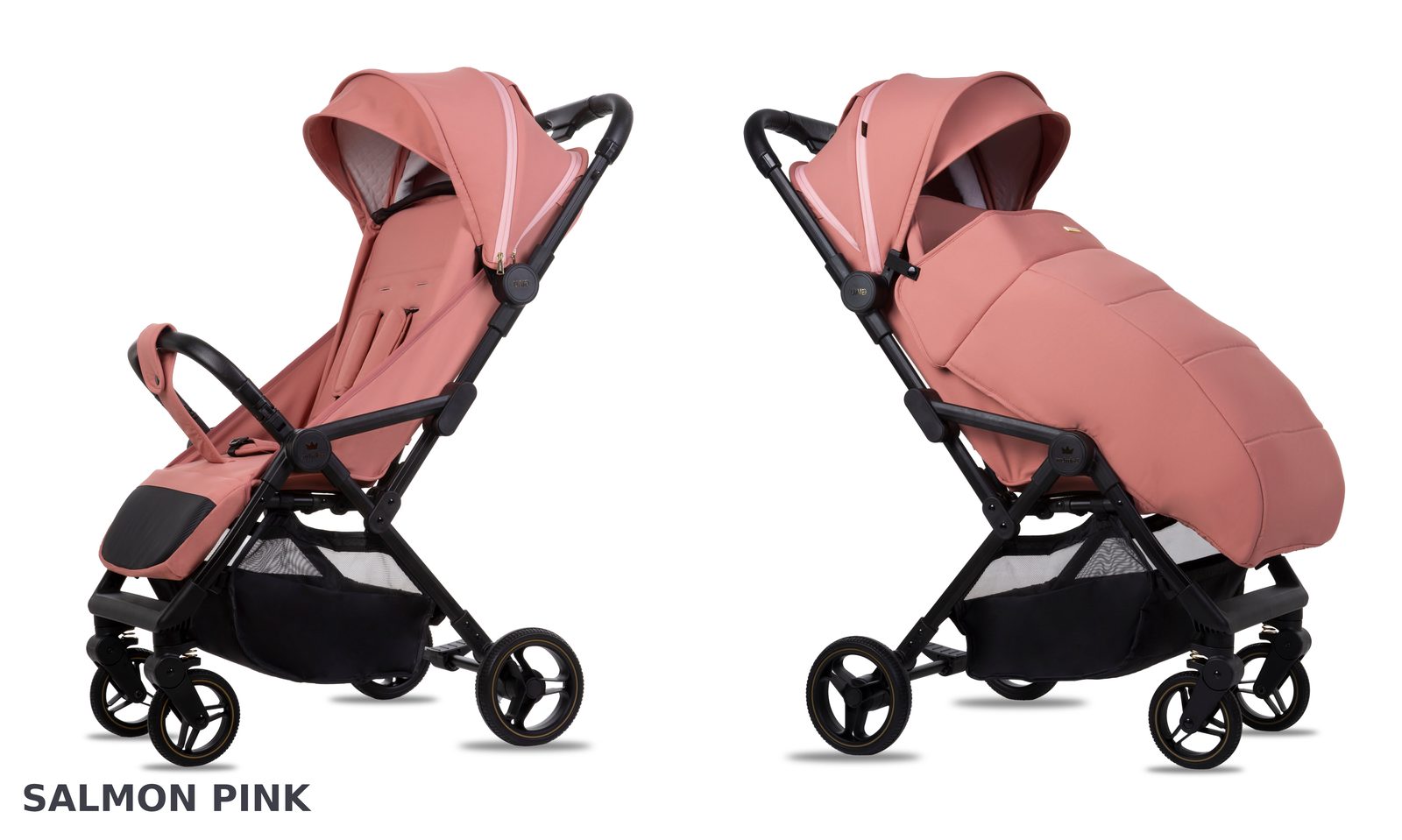 Salmon Pink 2 in 1 Pushchair – BabyLux Giau Travel System