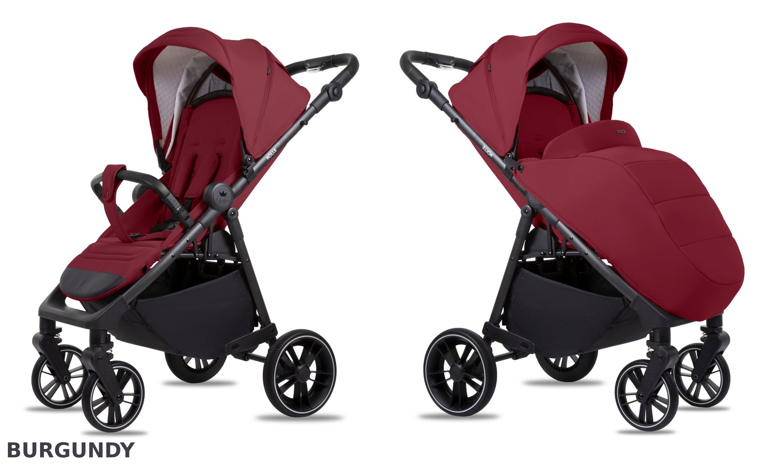 Burgundy 2 in 1 Pushchair – BabyLux Rolle Travel System - Εικόνα 2