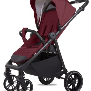 Burgundy 2 in 1 Pushchair – BabyLux Rolle Travel System