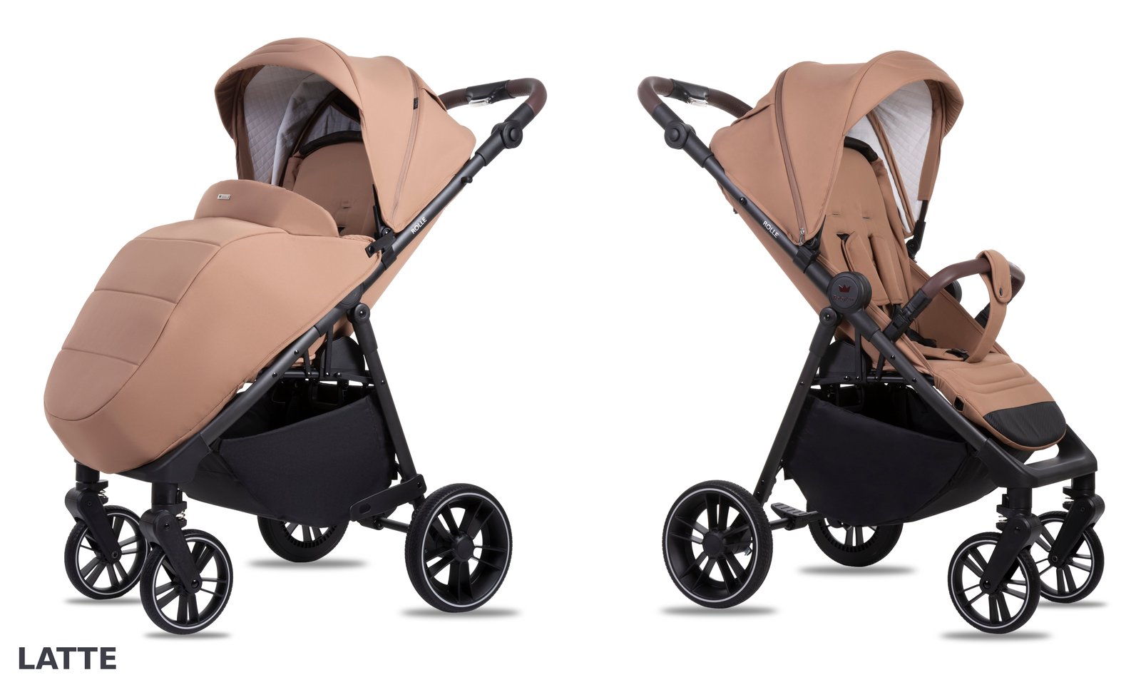Latte 2 in 1 Pushchair – BabyLux Rolle Travel System - imagine 2