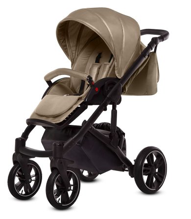Beige Pram Pushchair 3 in 1 – BabyActive Giulia Travel System with Car Seat - Obrázek 4