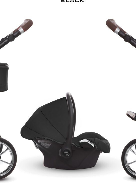 Black Pram Pushchair 4 in 1 – BabyActive Musse Ultra Travel System with Car Seat & Isofix Base - Image 4