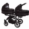 Wózek spacerowy dla bliźniąt w kolorze czarnym – BabyActive Twinni Travel System, komplet