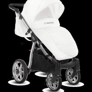 Alternative view of Silver Trim Pram Pushchair 2 in 1 – BabyActive Mommy Glossy White Travel System