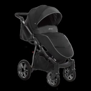 Alternative view of Space Grey Trim Pram Pushchair 2 in 1 – BabyActive Mommy Glossy Black Travel System