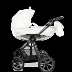 Space Grey Trim Pram Pushchair 2 in 1 – BabyActive Mommy Glossy White Travel System