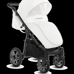 Alternative view of Space Grey Trim Pram Pushchair 2 in 1 – BabyActive Mommy Glossy White Travel System