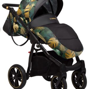 Autre point de vue sur Special Jungle Gold Pattern Pram Pushchair 2 in 1 – BabyActive Mommy Travel System
