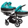 Tropic Green Triple Pram Pushchair 3 Seater from Birth – BabyActive Trippy Triplet Travel System Sport Set