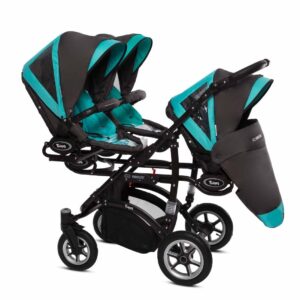 Az Tropic Green Triple Pram Pushchair 3 Seater from Birth – BabyActive Trippy Triplet Travel System Sport Set alternatív nézete