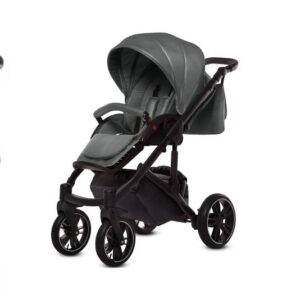 Visione alternativa di Grey Pram Pushchair 3 in 1 – BabyActive Giulia Travel System with Car Seat