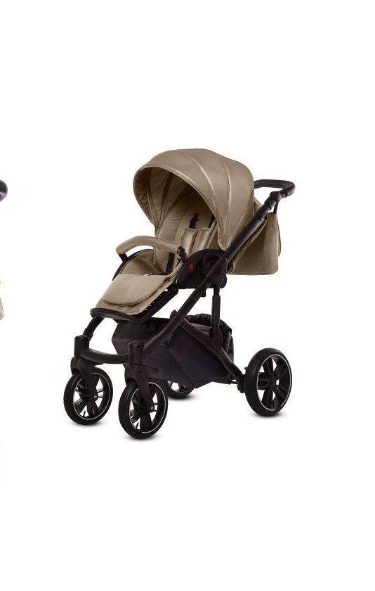 Beige Pram Pushchair 3 in 1 – BabyActive Giulia Travel System with Car Seat - Obrázek 2