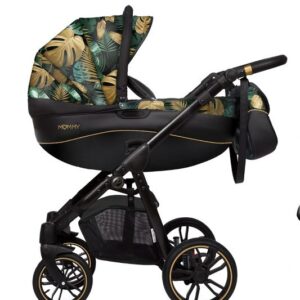 Special Jungle Gold Pattern Barnvagn 3 i 1 – BabyActive Mommy Resesystem med Bilbarnstol