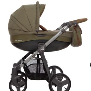 Καρότσι καροτσιού Khaki Star Green 3 σε 1 – Σύστημα ταξιδιού BabyActive Mommy με κάθισμα αυτοκινήτου