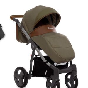 Εναλλακτική άποψη του Khaki Star Green Pram Pushchair 3 in 1 – BabyActive Mommy Travel System with Car Seat