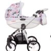Peony Pattern Pram Pushchair 3 in 1 – BabyActive Mommy Travel System with Car Seat