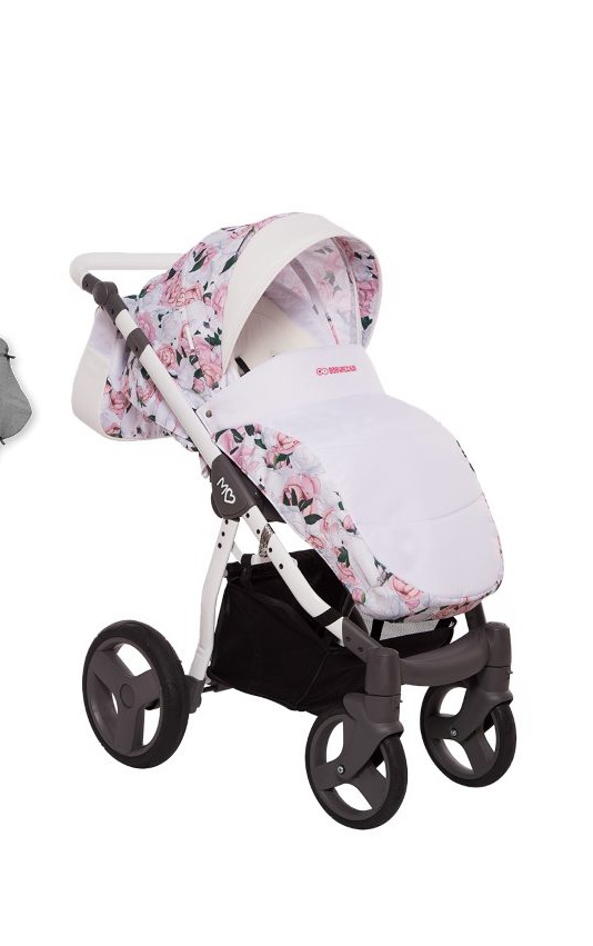 Peony Pattern Pram Pushchair 4 in 1 – BabyActive Mommy Travel System with Car Seat & Isofix Base - Image 2