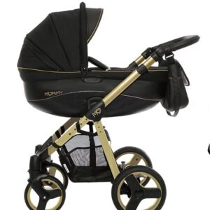 Gold Magic Pram Pushchair 4 in 1 – BabyActive Mommy Travel System with Car Seat & Isofix Base