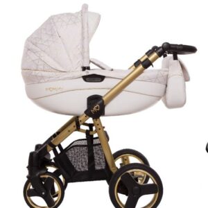 Golden Lines Pram Pushchair 4 in 1 – BabyActive Mommy Travel System with Car Seat & Isofix Base
