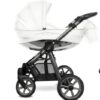 Space Grey Trim Pram Pushchair 4 in 1 – BabyActive Mommy Glossy White Travel System with Car Seat & Isofix Base