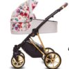 Kočárek 3 v 1 se světle růžovým vzorem – cestovní systém BabyActive Musse Rose s autosedačkou