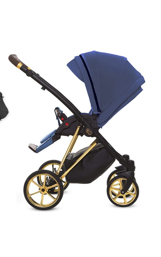 Blueberry Pram Pushchair 4 in 1 – BabyActive Musse Royal Travel System with Car Seat & Isofix Base - Imagen 2