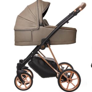 Gray Pearl Pram Pushchair 4 in 1 – BabyActive Musse Royal Travel System with Car Seat & Isofix Base