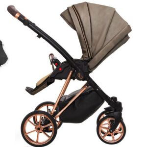 Alternative view of Gray Pearl Pram Pushchair 4 in 1 – BabyActive Musse Royal Travel System with Car Seat & Isofix Base