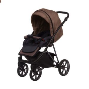 Autre point de vue sur Timber Brown Pram Pushchair 3 in 1 – BabyActive Musse Royal Travel System with Car Seat