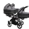 Silver Triple Pram Pushchair 4 in 1 from Birth with Car Seat & Isofix Base – BabyActive Trippy Triplet Travel System